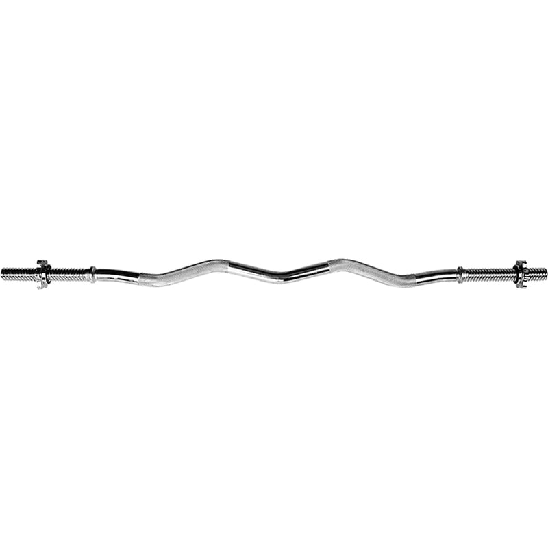 Curl Bar Barbell Heavy Duty EZ with Spinlock Collars - 