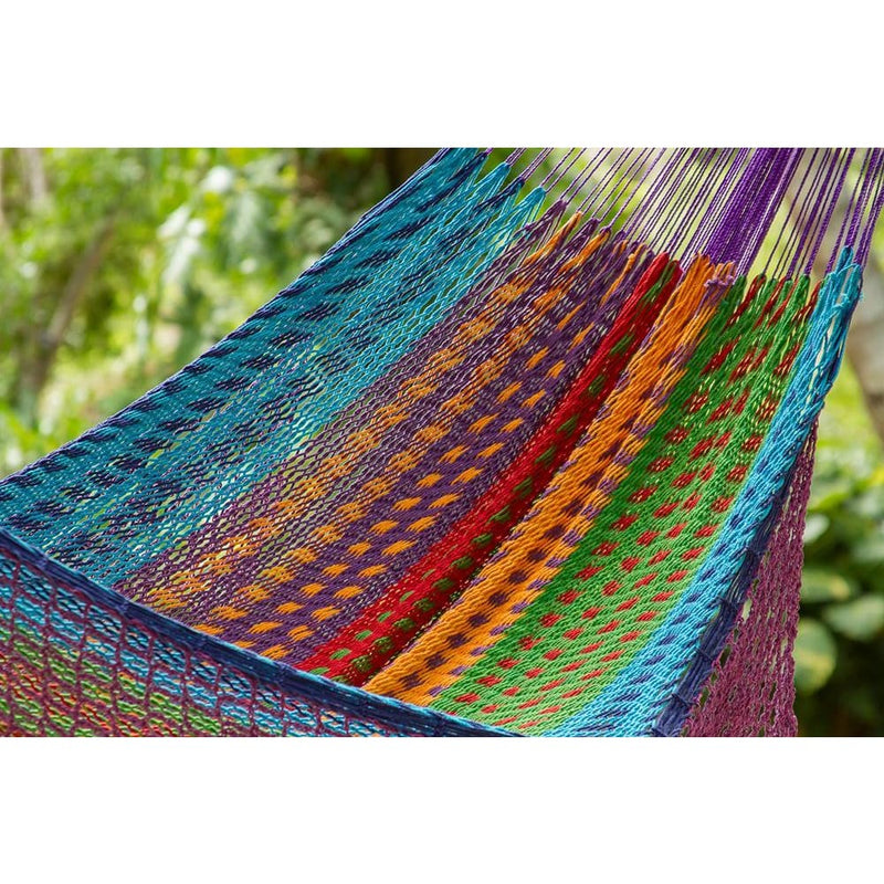 Deluxe Outdoor Cotton Mexican Hammock in Colorina Colour - 