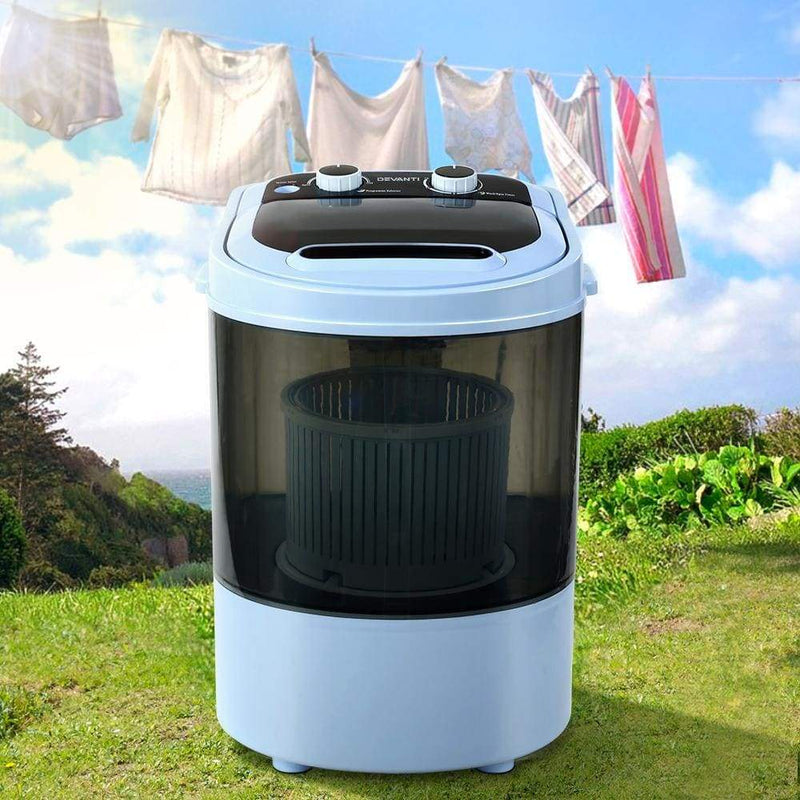 Devanti 3KG Mini Portable Washing Machine Shoes Wash Top 