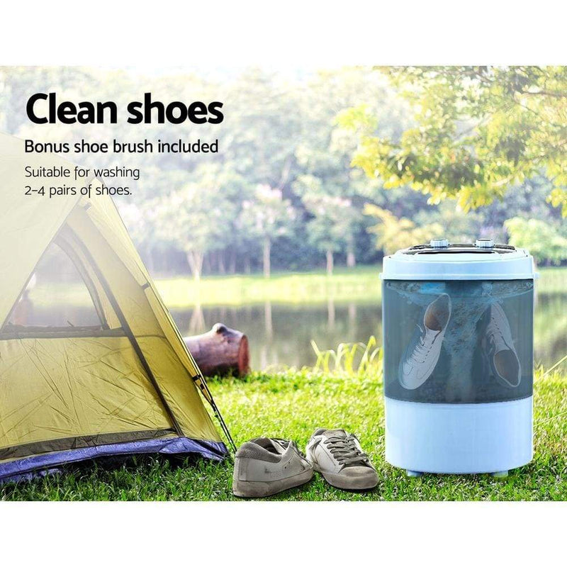 Devanti 3KG Mini Portable Washing Machine Shoes Wash Top 