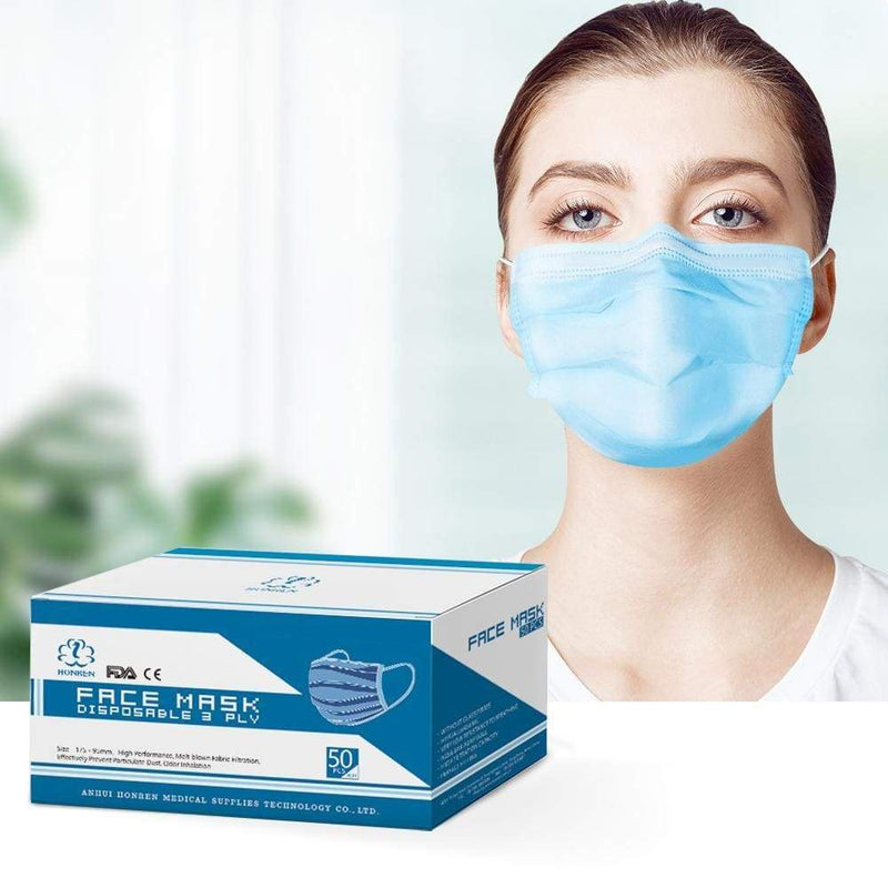 Disposable Face Mask Anti Flu Dust Masks Anti PM2.5 3-Layer 