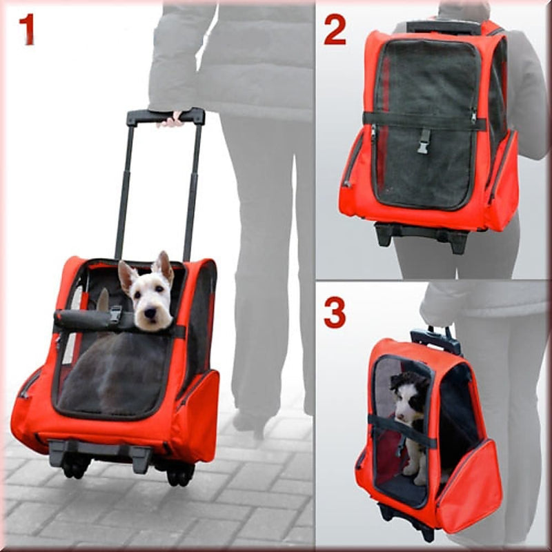 Dog Pet Safety Transport Carrier Backpack Trolley - Pet Care