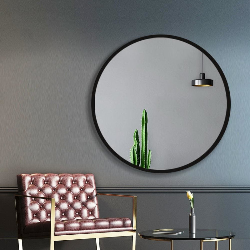 80cm Frameless Round Wall Mirror - Health & Beauty > Makeup 