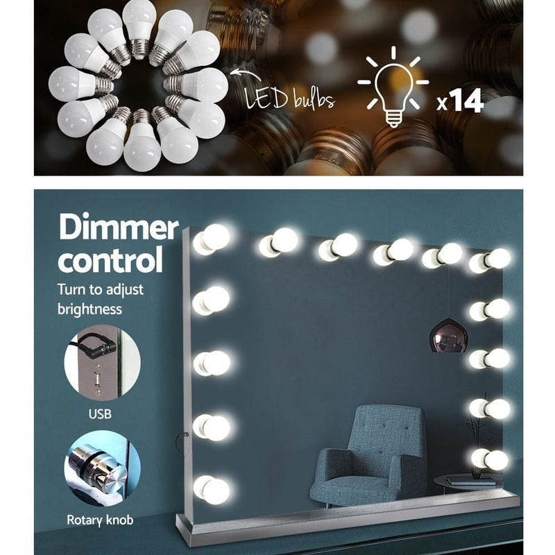 Embellir Holly Wood Make Up Mirror with LED Light Bulbs - 