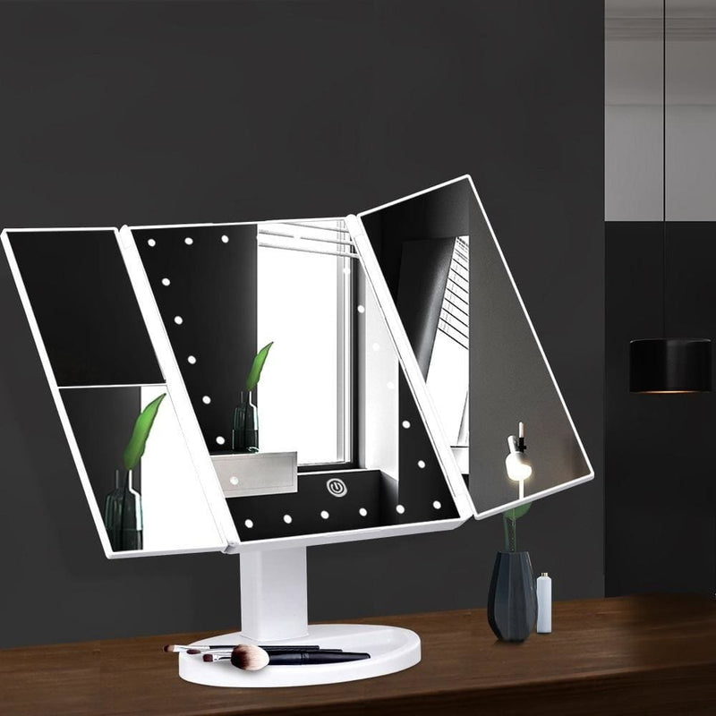 Embellir LED Tri-Fold Make Up Mirror - Health & Beauty > 