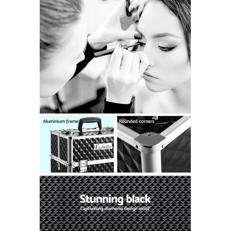 Embellir Portable Cosmetic Beauty Makeup Case - Diamond 