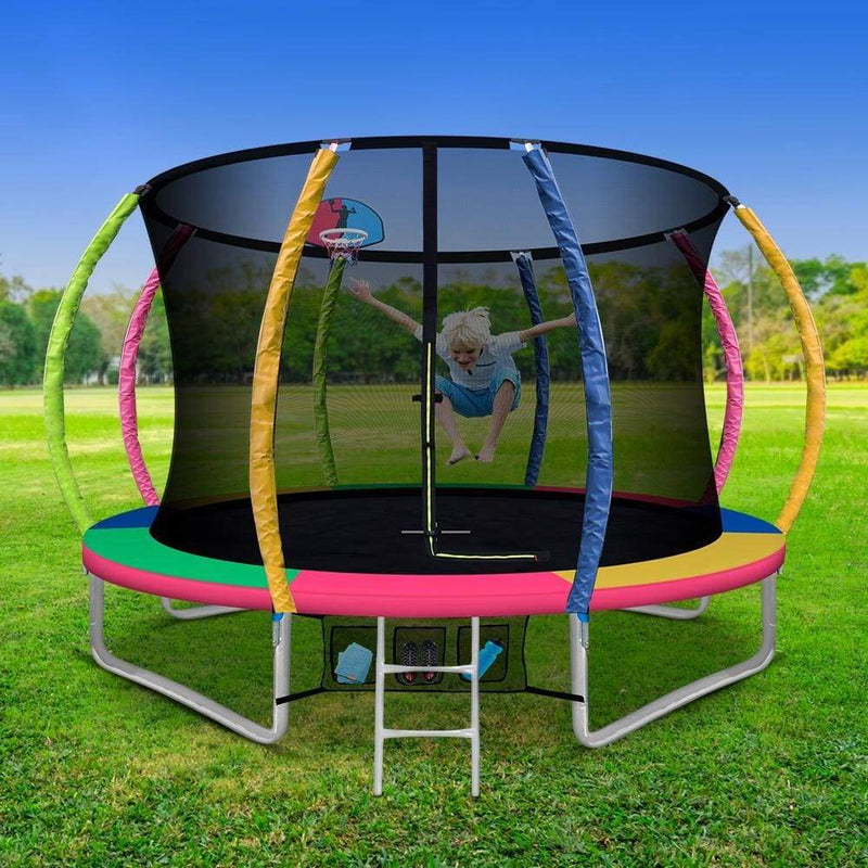 Everfit 10FT Trampoline Round Trampolines With Basketball 