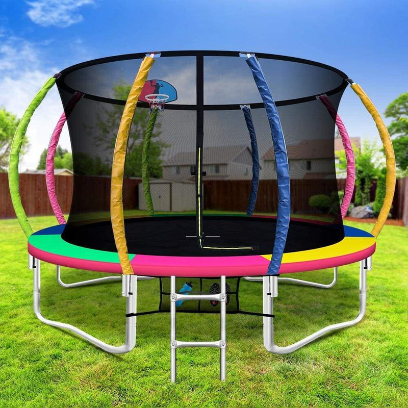 Everfit 12FT Trampoline Round Trampolines With Basketball 