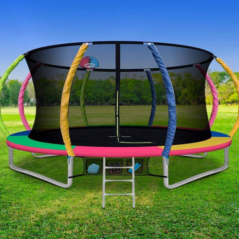 Everfit 14FT Trampoline Round Trampolines With Basketball 