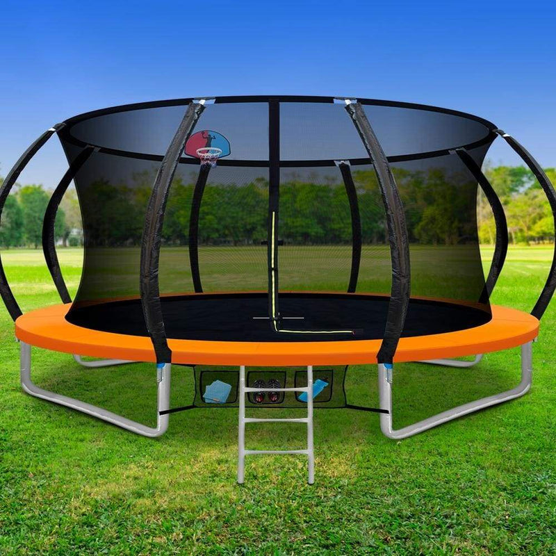 Everfit 14FT Trampoline Round Trampolines With Basketball 