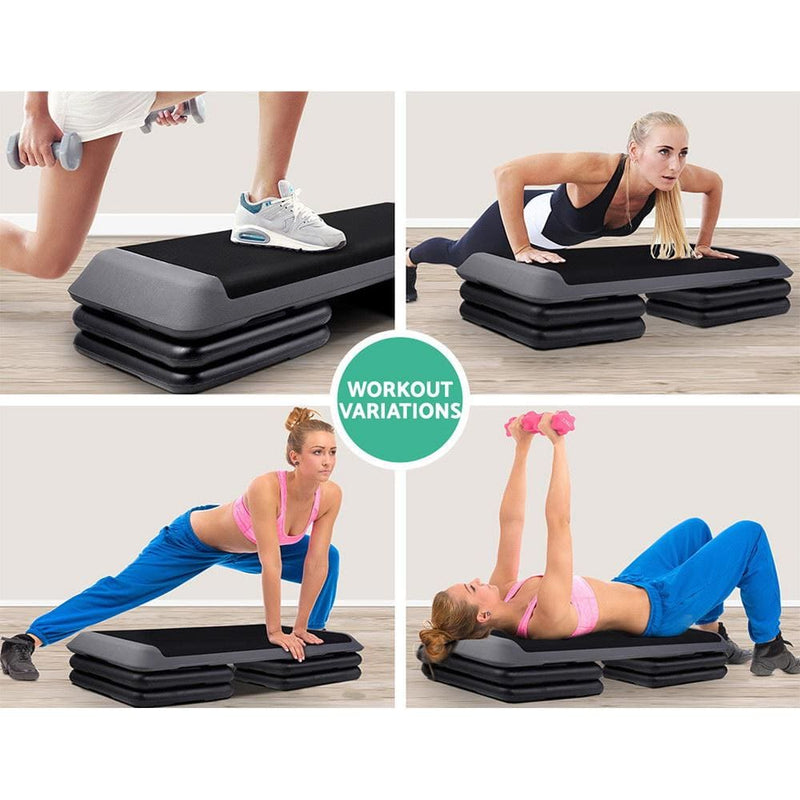 Everfit 3 Block Level Aerobic Step Bench - Sports & Fitness 