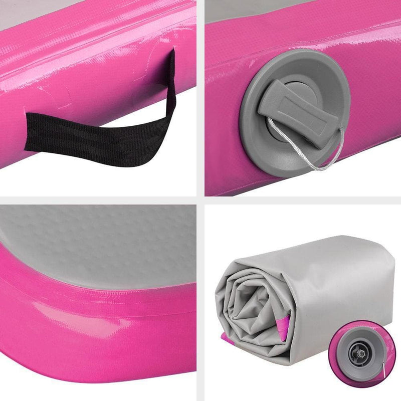 Everfit 3m x 1m Air Track Mat Gymnastic Tumbling Pink and 