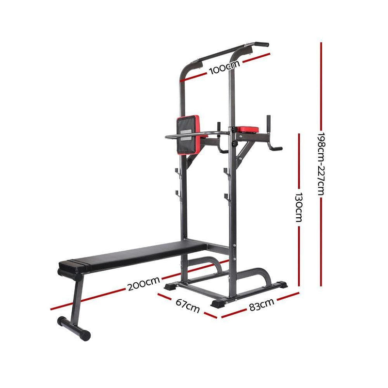 Everfit Power Tower 9-IN-1 Multi-Function Station Fitness 
