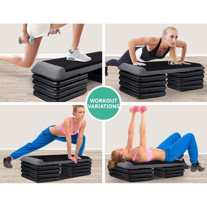 Everfit Aerobic Step Exercise Stepper Risers Gym Cardio 