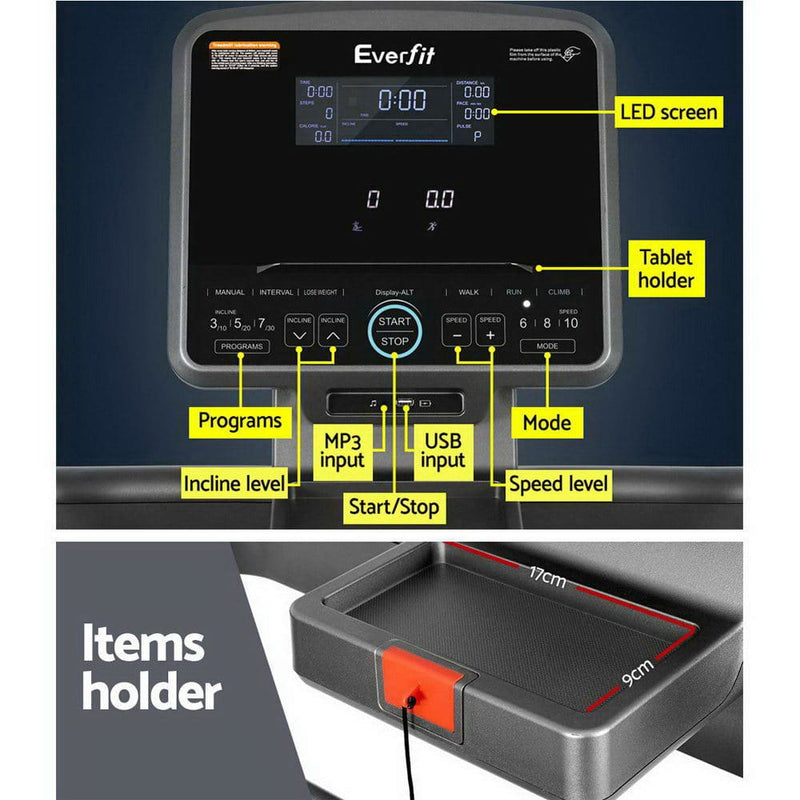 Everfit Electric Treadmill Auto Incline Trainer CM01 40 