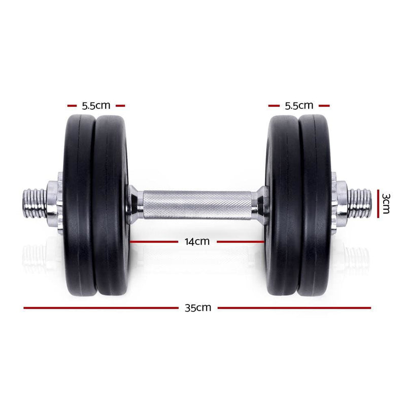 Everfit Fitness Gym Exercise Dumbbell Set 15kg - Sports & 