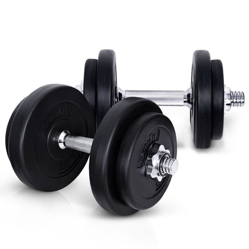 Everfit Fitness Gym Exercise Dumbbell Set 20kg - Sports & 