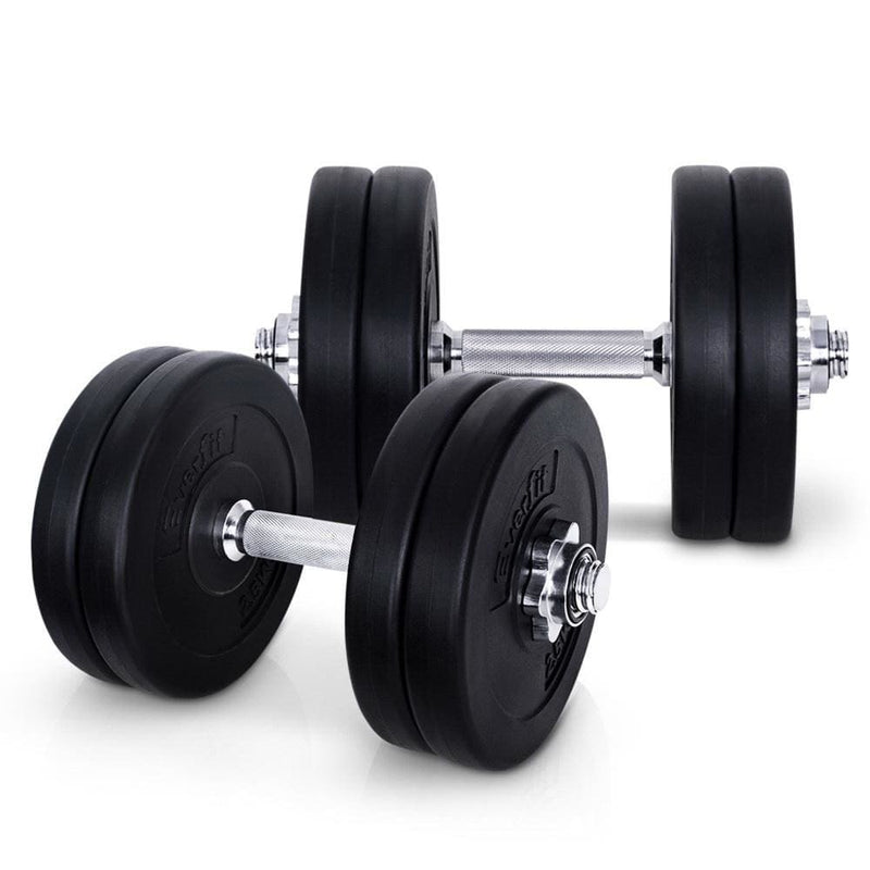 Everfit Fitness Gym Exercise Dumbbell Set 25kg - Sports & 