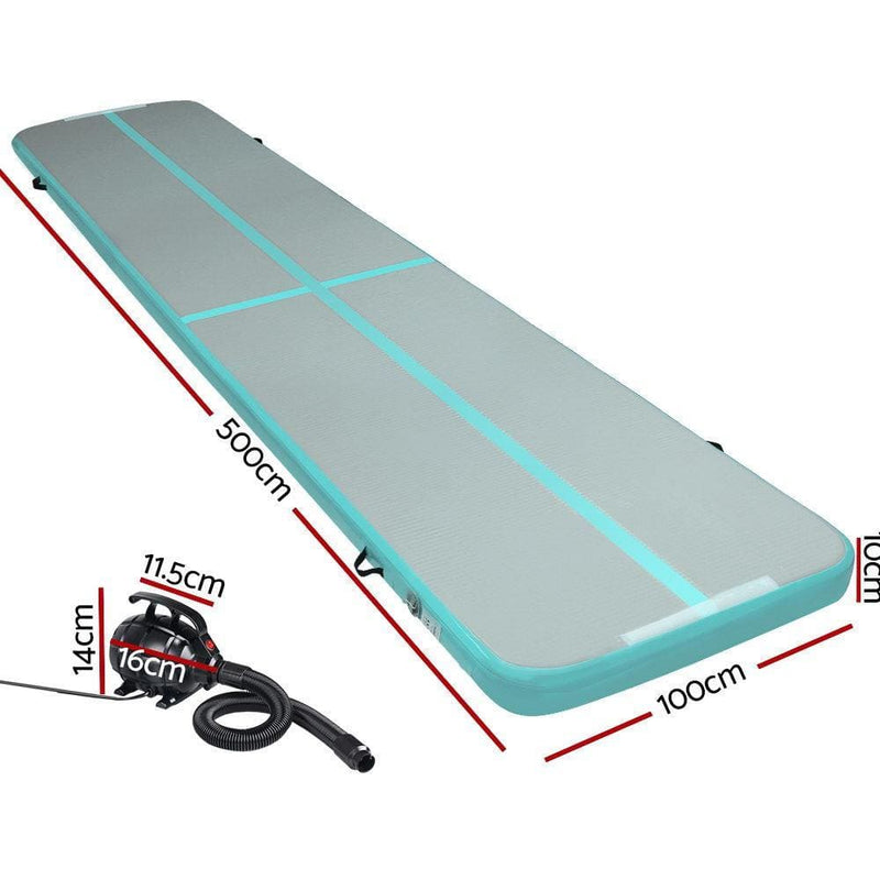 Everfit GoFun 5X1M Inflatable Air Track Mat with Pump 