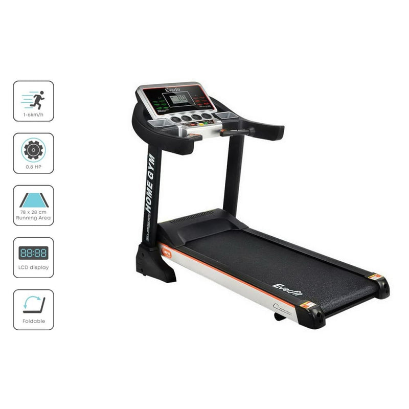 Everfit Home Electric Treadmill - Black - Sports & Fitness >