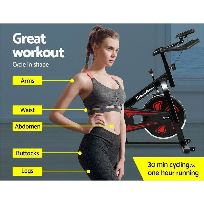 Everfit Spin Exercise Bike Cycling Fitness Commercial Home 