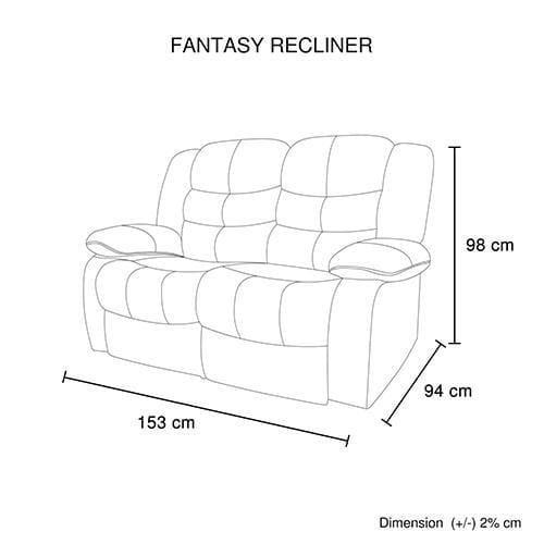 Fantasy Recliner Pu Leather 2R Brown - Health & Beauty > 