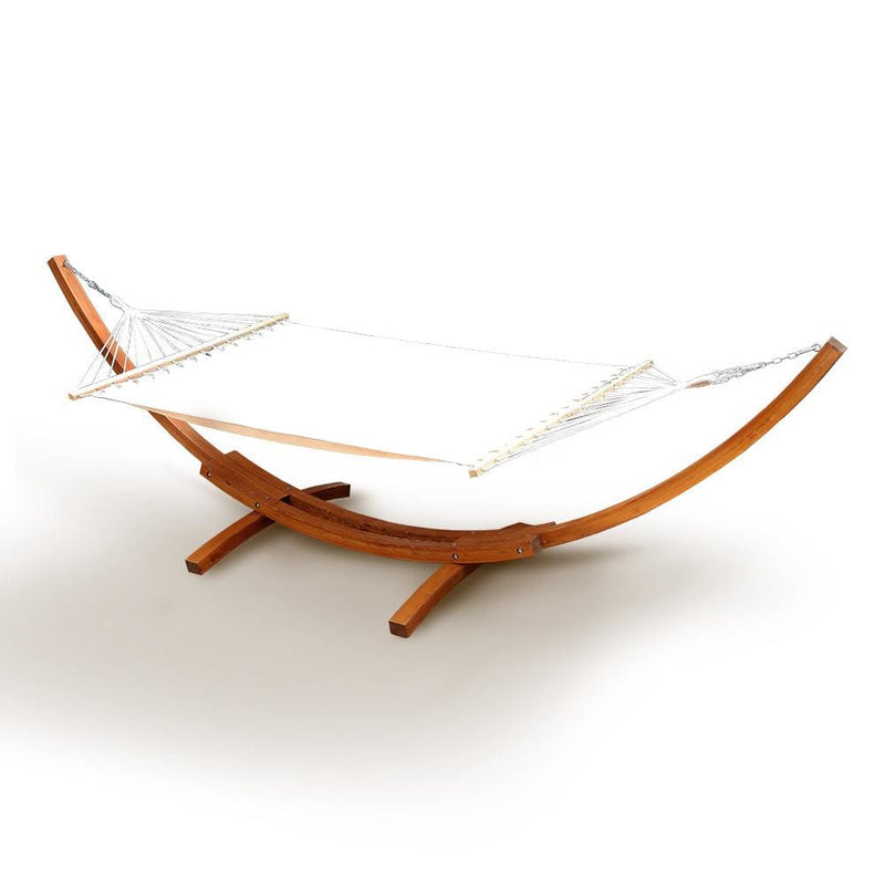 Gardeon Double Hammock with Wooden Hammock Stand - Home & 