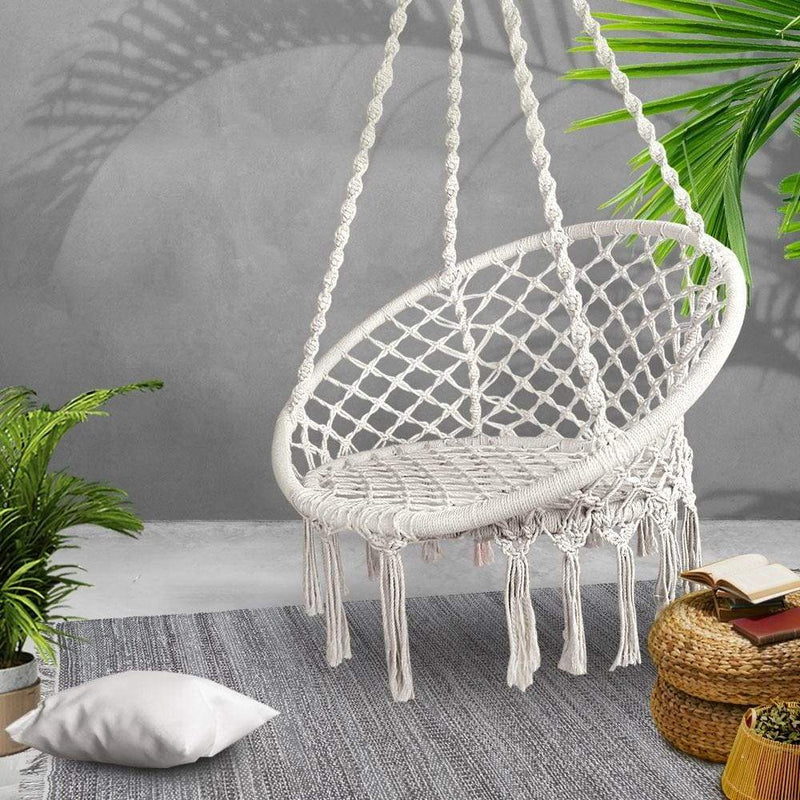 Gardeon Hammock Chair Swing Bed Relax Rope Portable Outdoor 