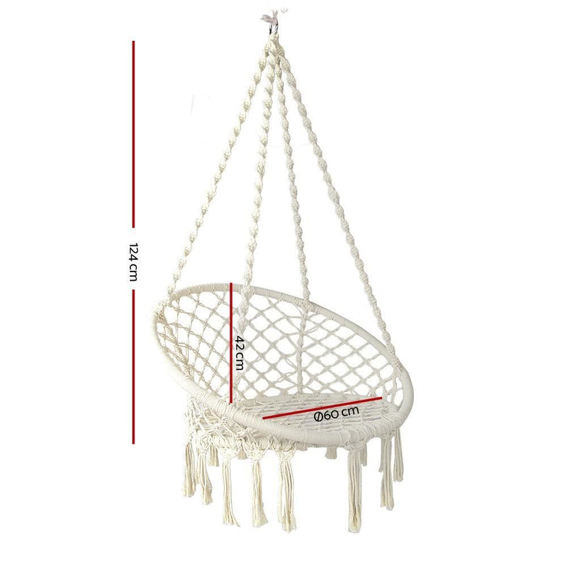 Gardeon Hammock Chair Swing Bed Relax Rope Portable Outdoor 