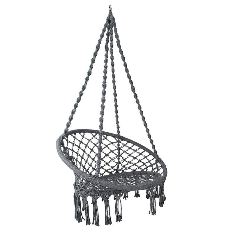 Gardeon Hammock Swing Chair - Grey - Home & Garden > 