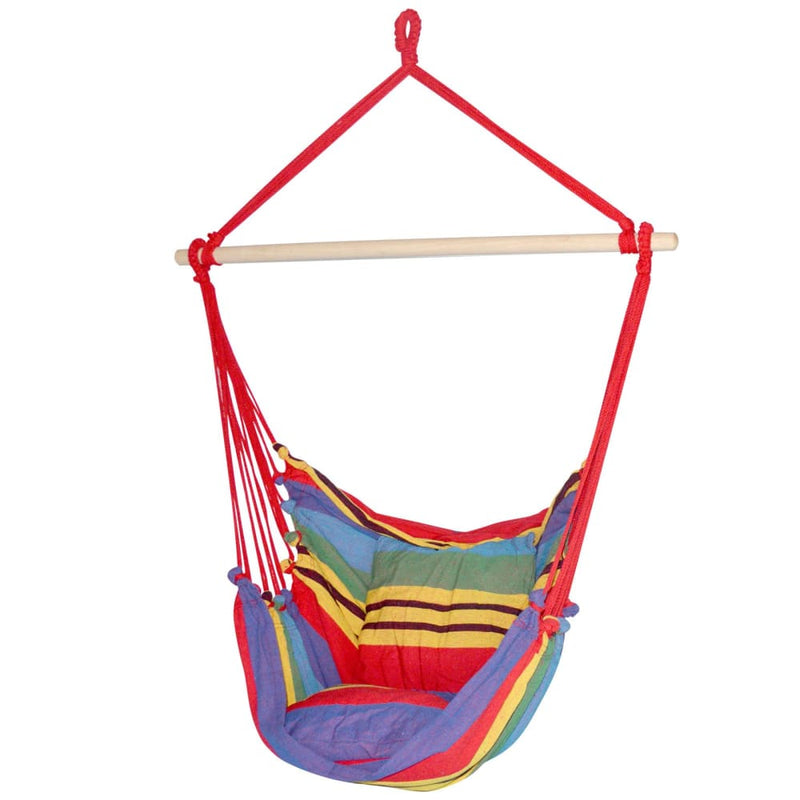 Gardeon Hammock Swing Chair with Cushion - Multi-colour - 