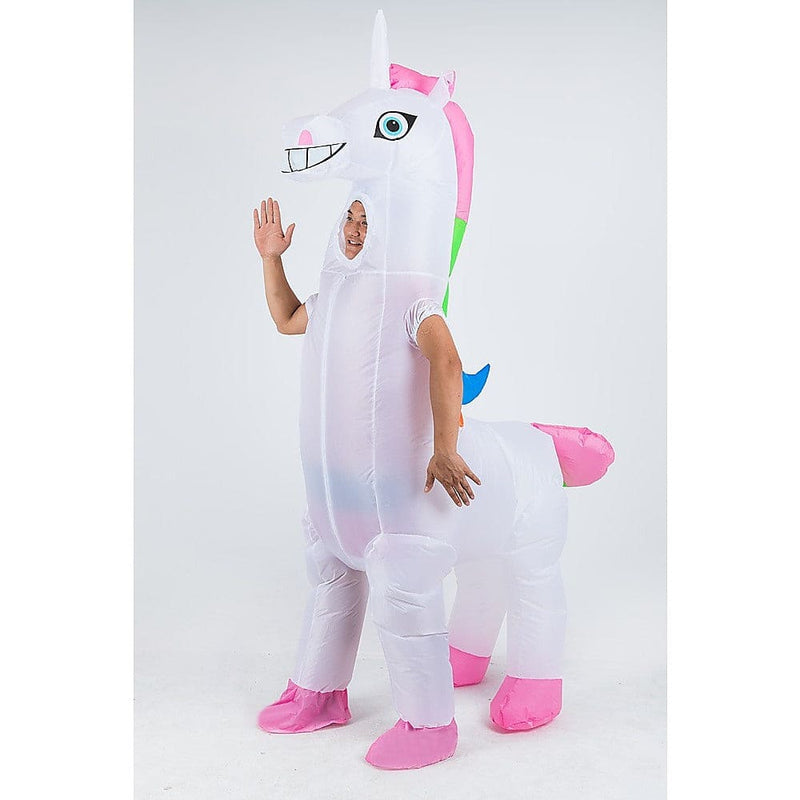 Giant Unicorn Fancy Dress Fan Inflatable Costume Suit - 