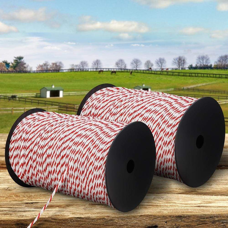 Giantz 1000M Electric Fence Wire Tape Poly Stainless Steel 