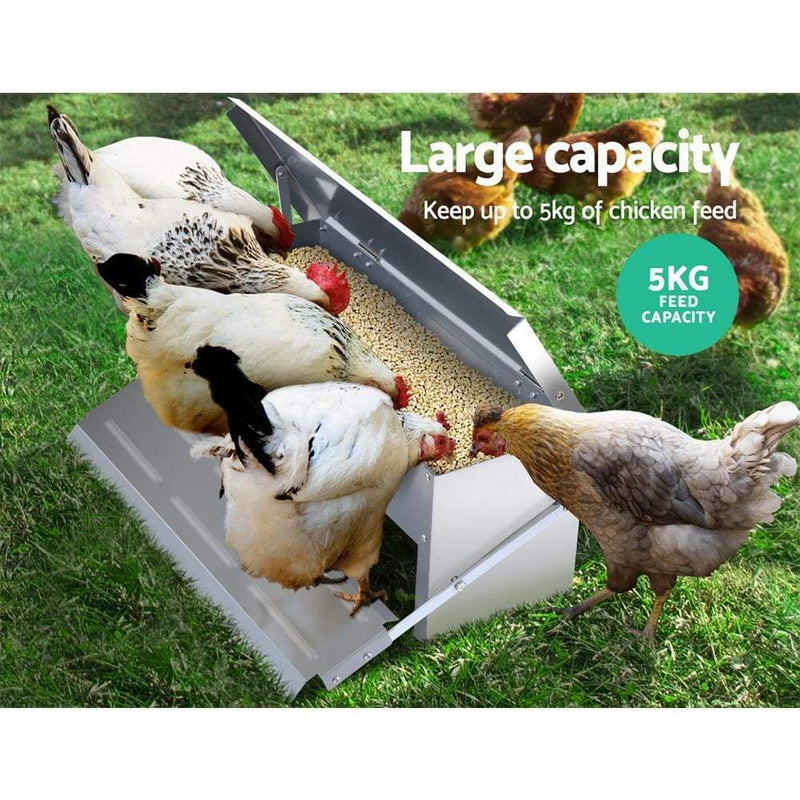Giantz Auto Chicken Feeder Automatic Chook Poultry Treadle 