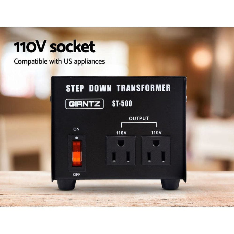Giantz Stepdown Transformer 500W 240V to 110V - Auto 