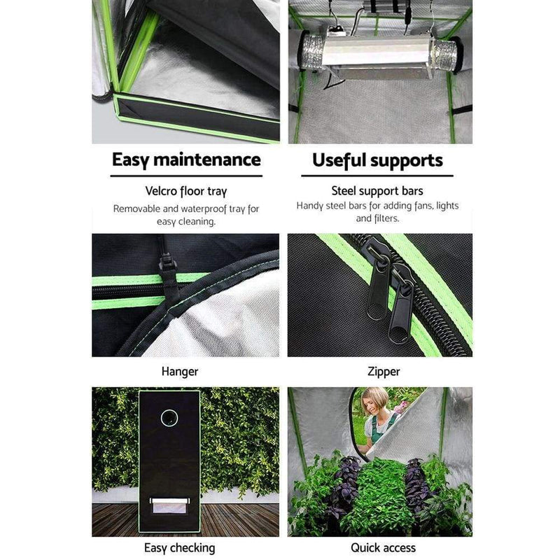 Greenfingers 1680D 1.5MX1.5MX2M Hydroponics Grow Tent Kits 