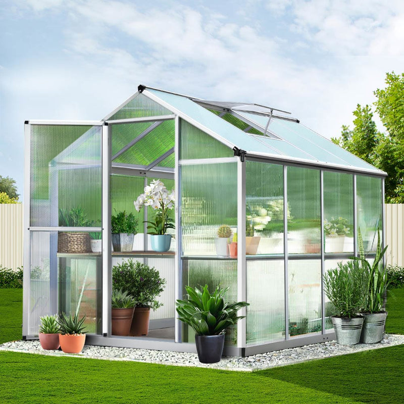 Greenfingers Greenhouse Aluminium Green House Garden Shed 