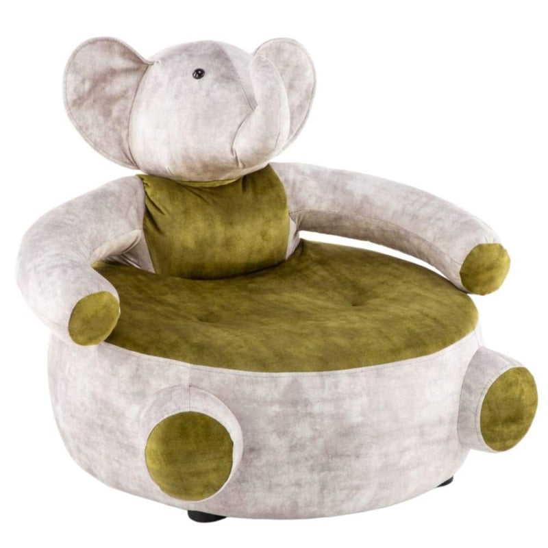 Gregory Grey Green Solid Wooden Structure Elephant Character