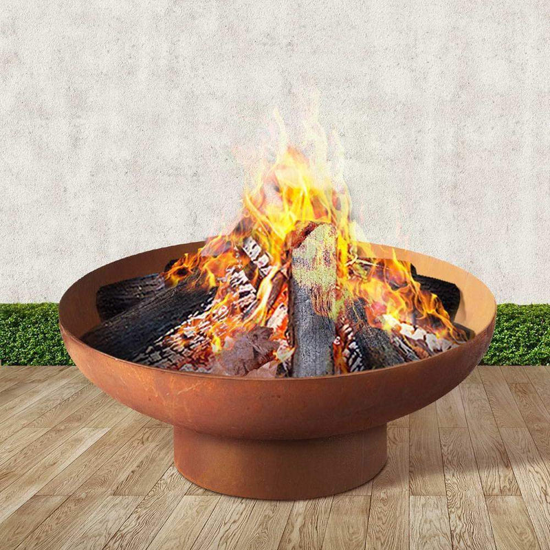 Grillz Rustic Fire Pit Camping Wood Burner Rusted Outdoor 