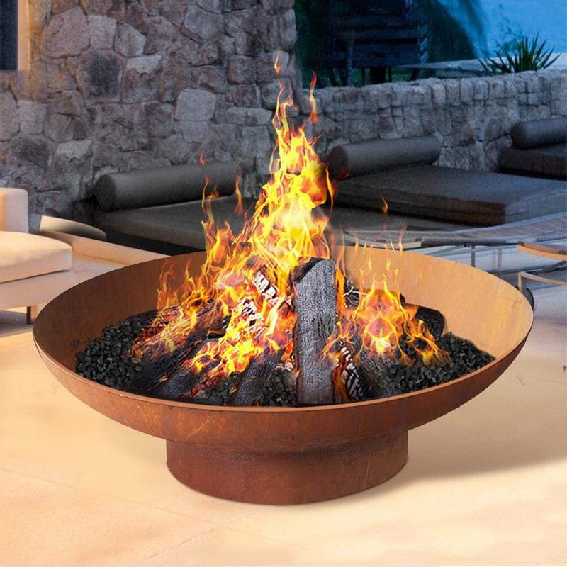 Grillz Fire Pit Charcoal Outdoor Heater Vintage Wood Burner 
