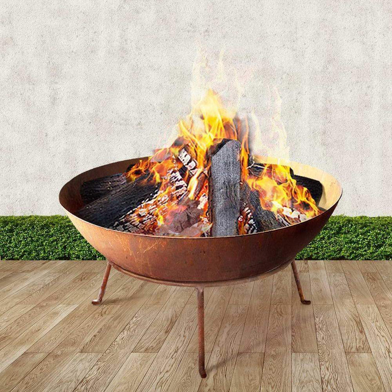 Grillz Fire Pit Charcoal Camping Rustic Burner Garden 
