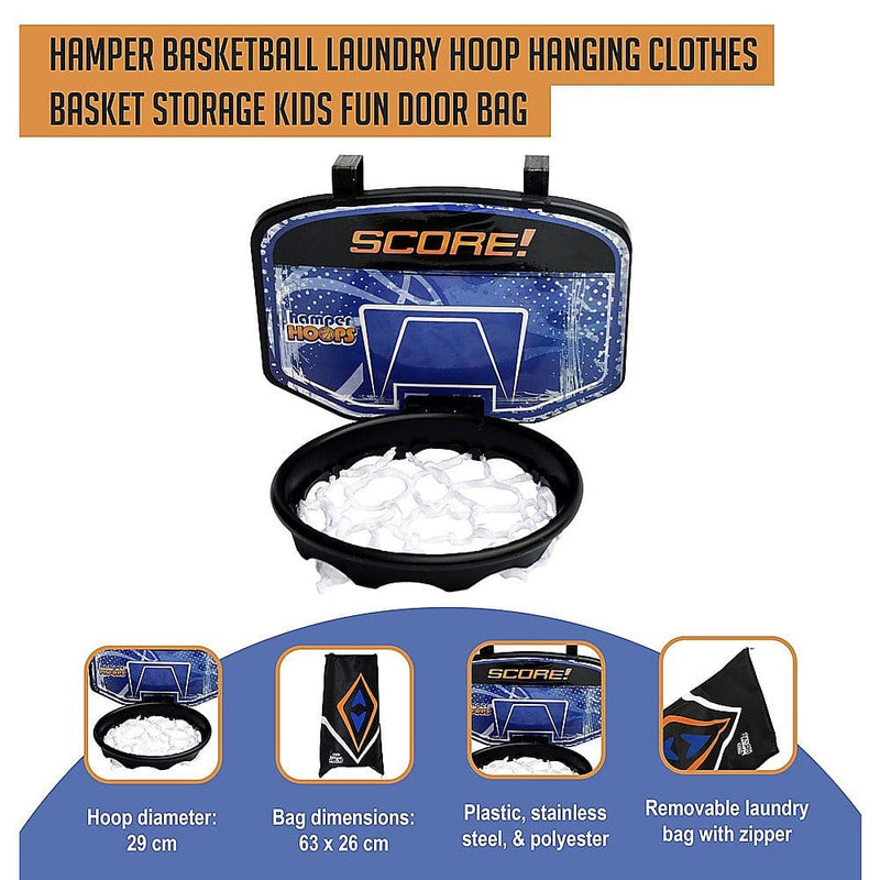 Hamper Basketball Laundry Hoop Hanging Clothes Basket 