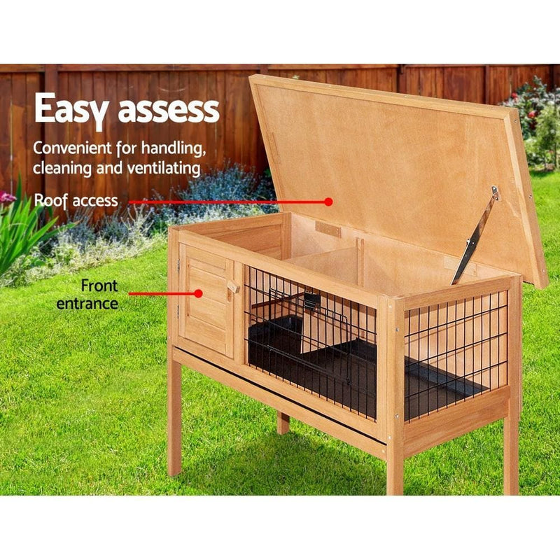 i.Pet 70cm Tall Wooden Pet Coop with Slide out Tray - Pet 