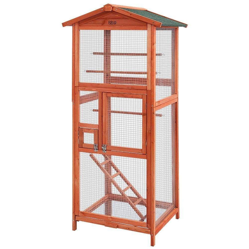 i.Pet Bird Cage Wooden Pet Cages Aviary Large Carrier Travel