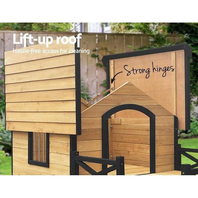 i.Pet Dog Kennel Kennels Outdoor Wooden Pet House Puppy Extra Large 