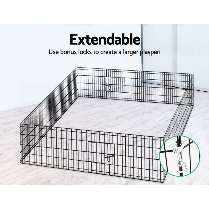 i.Pet 24 8 Panel Pet Dog Playpen Puppy Exercise Cage 