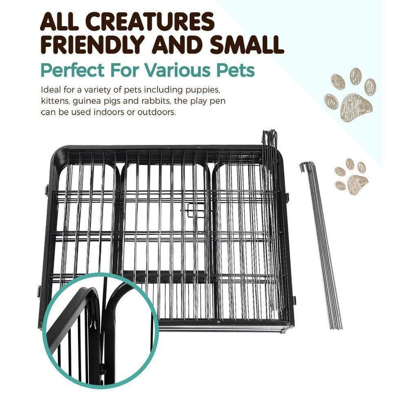 i.Pet 8 Panel Pet Dog Playpen Puppy Exercise Cage Enclosure 