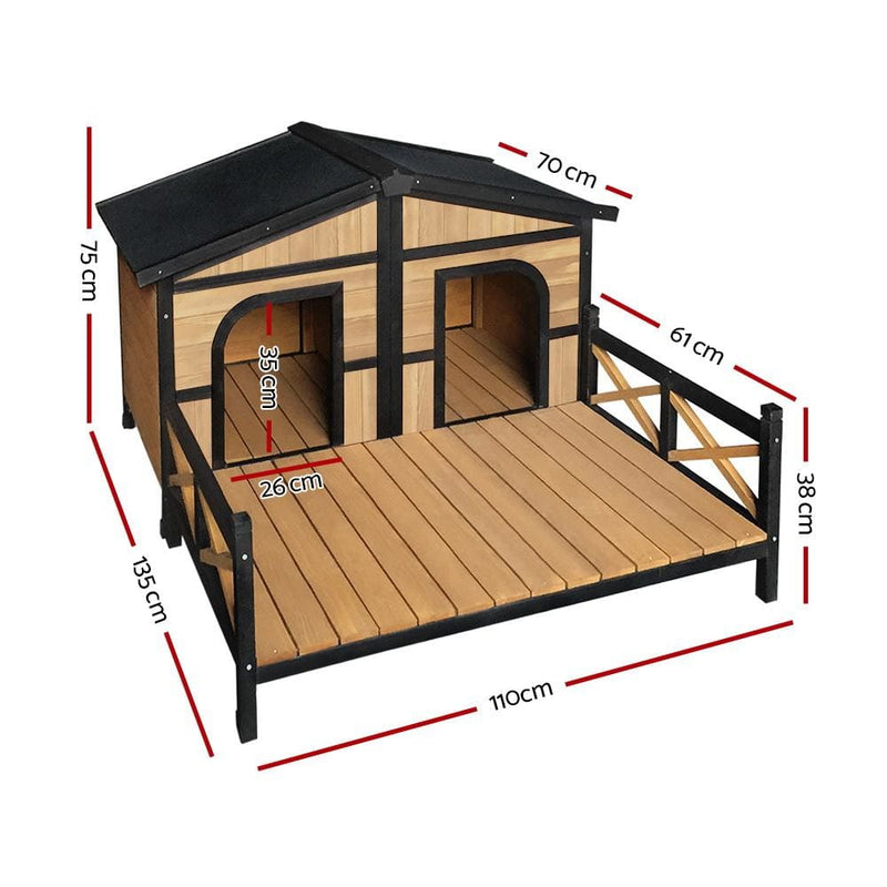 i.Pet Extra Extra Large Wooden Pet Kennel - Pet Care > Dog 