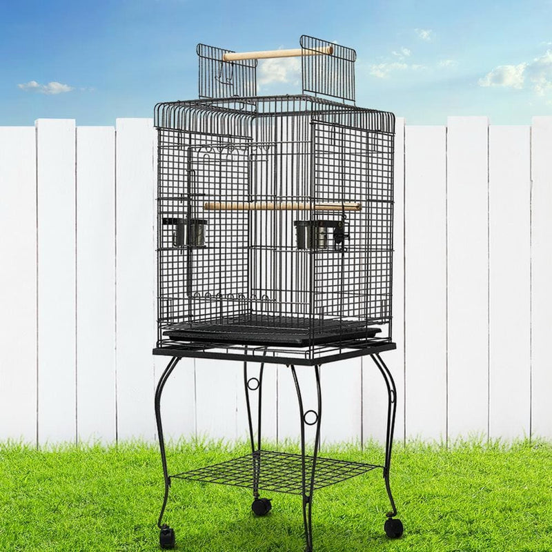 i.Pet Large Bird Cage with Perch - Black - Pet Care > Bird