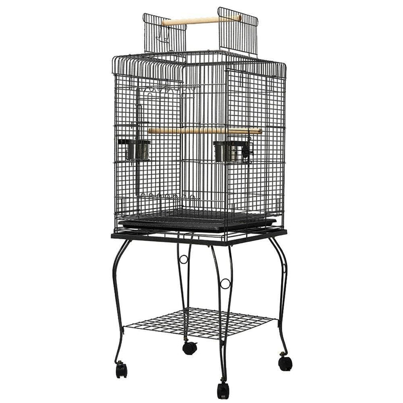 i.Pet Large Bird Cage with Perch - Black - Pet Care > Bird